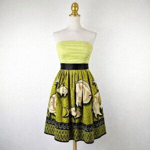 NWT Anthropologie Vanessa Virginia Baxter Bay Fish Dress 6 Pockets Ruched Tulle